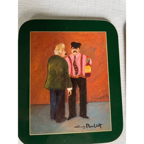 Guy Buffet Collection Tuscan Store Fronts Coaster Set Of 6 - Picture 7 of 8